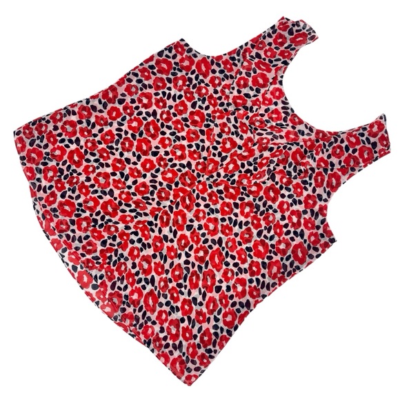 Cabi Flipside Blouse #5356, Abstract Poppy Print Sleeveless Top, Large - Picture 11 of 17